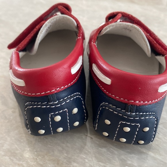 Junior Tod’s Baby leather loafers! Blue / white /red, size 20 - Picture 8 of 10